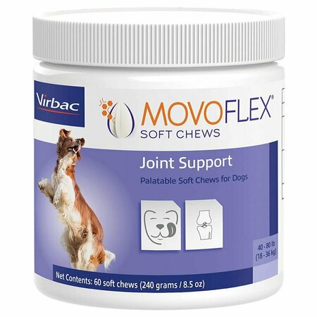 MOVOFLEX PHV Soft Chews Joint Support, Dogs, 40-80lb, 60PK 21273682